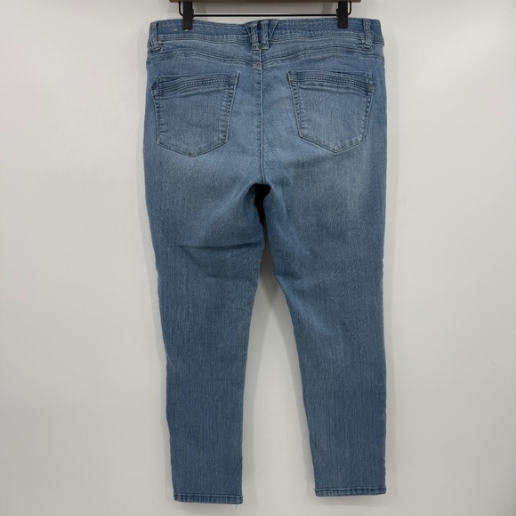 Democracy Jeans Women 14 Blue Light Wash Denim Stretch Ab Technology Skinny - Picture 5 of 15